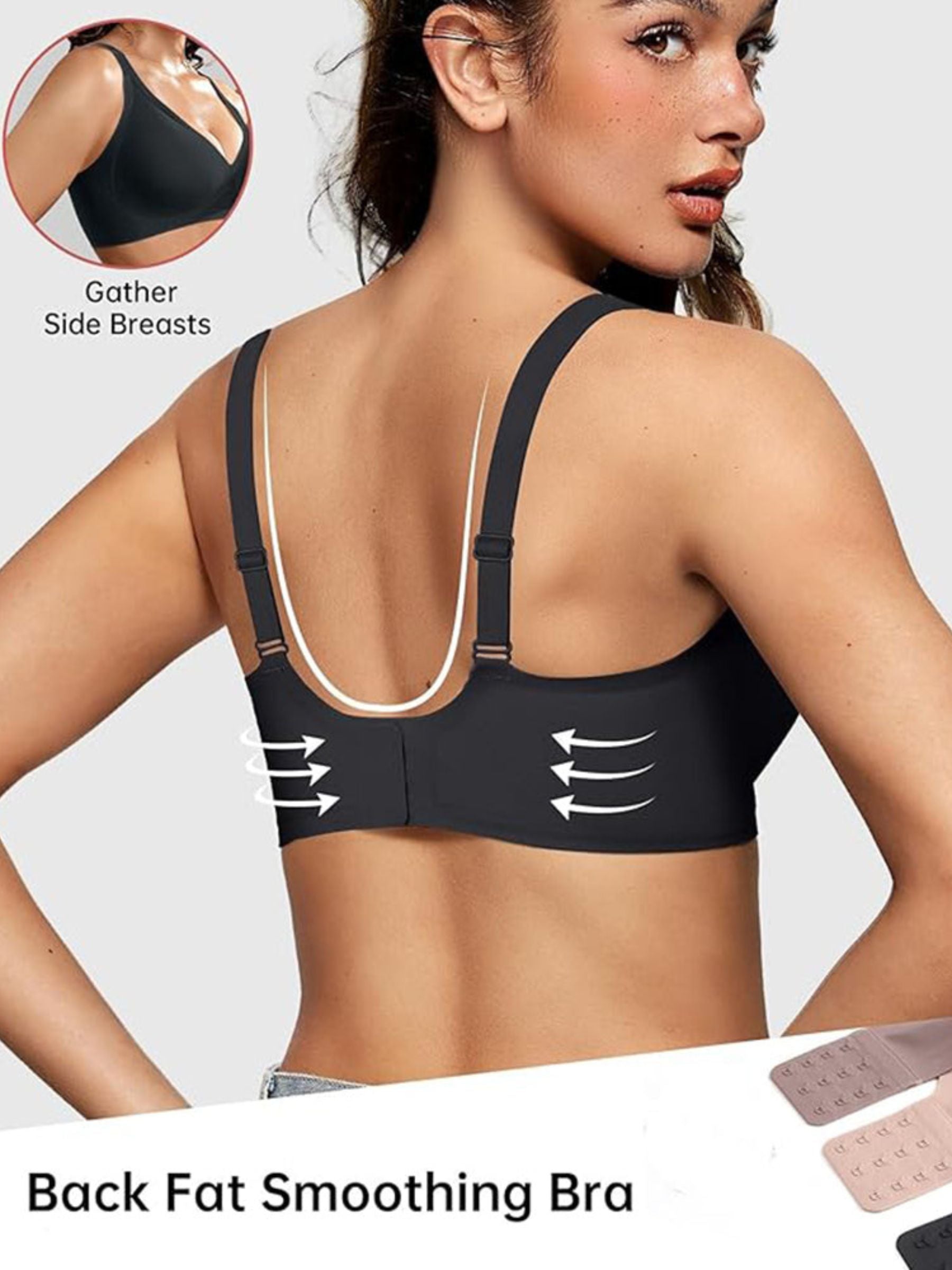 Seamless Deep V Push-Up Wireless Bra
