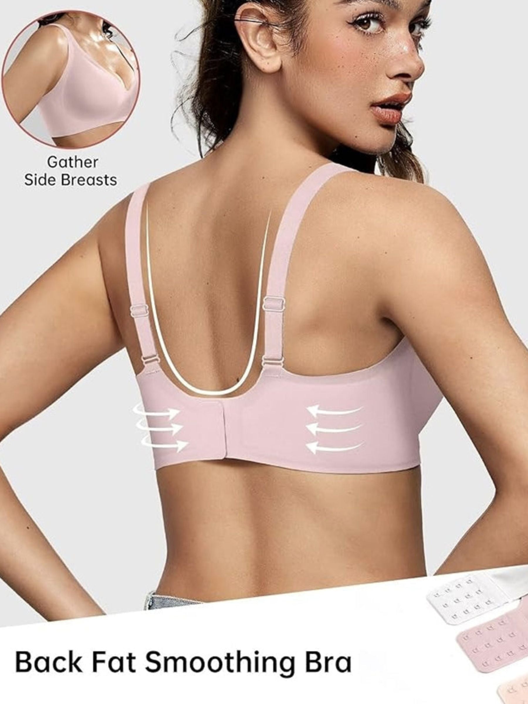 Seamless Deep V Push-Up Wireless Bra