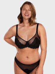 Mermaid Scales Lace Underwire Bra