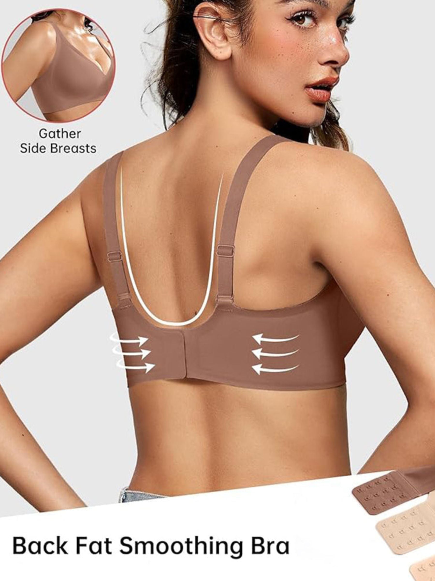 Seamless Deep V Push-Up Wireless Bra