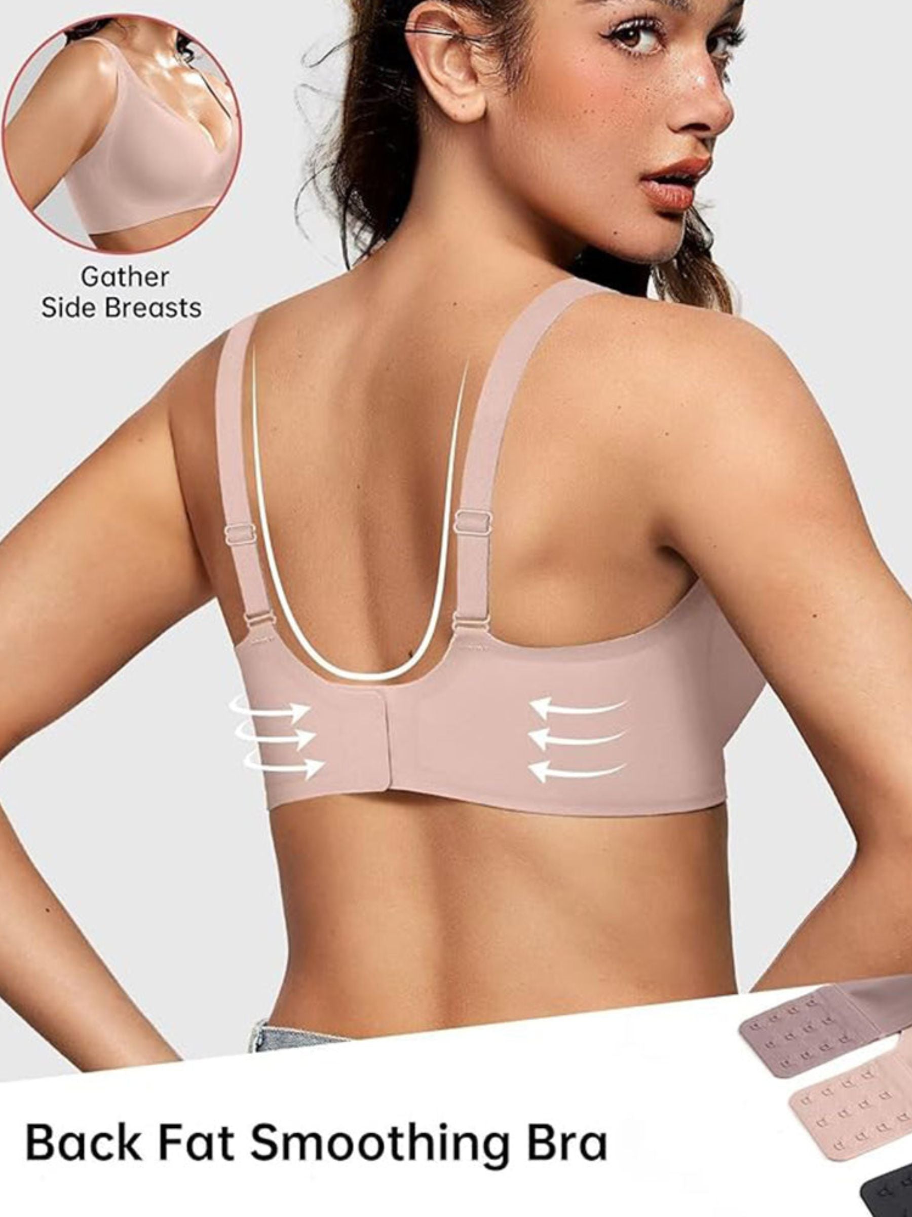 Seamless Deep V Push-Up Wireless Bra