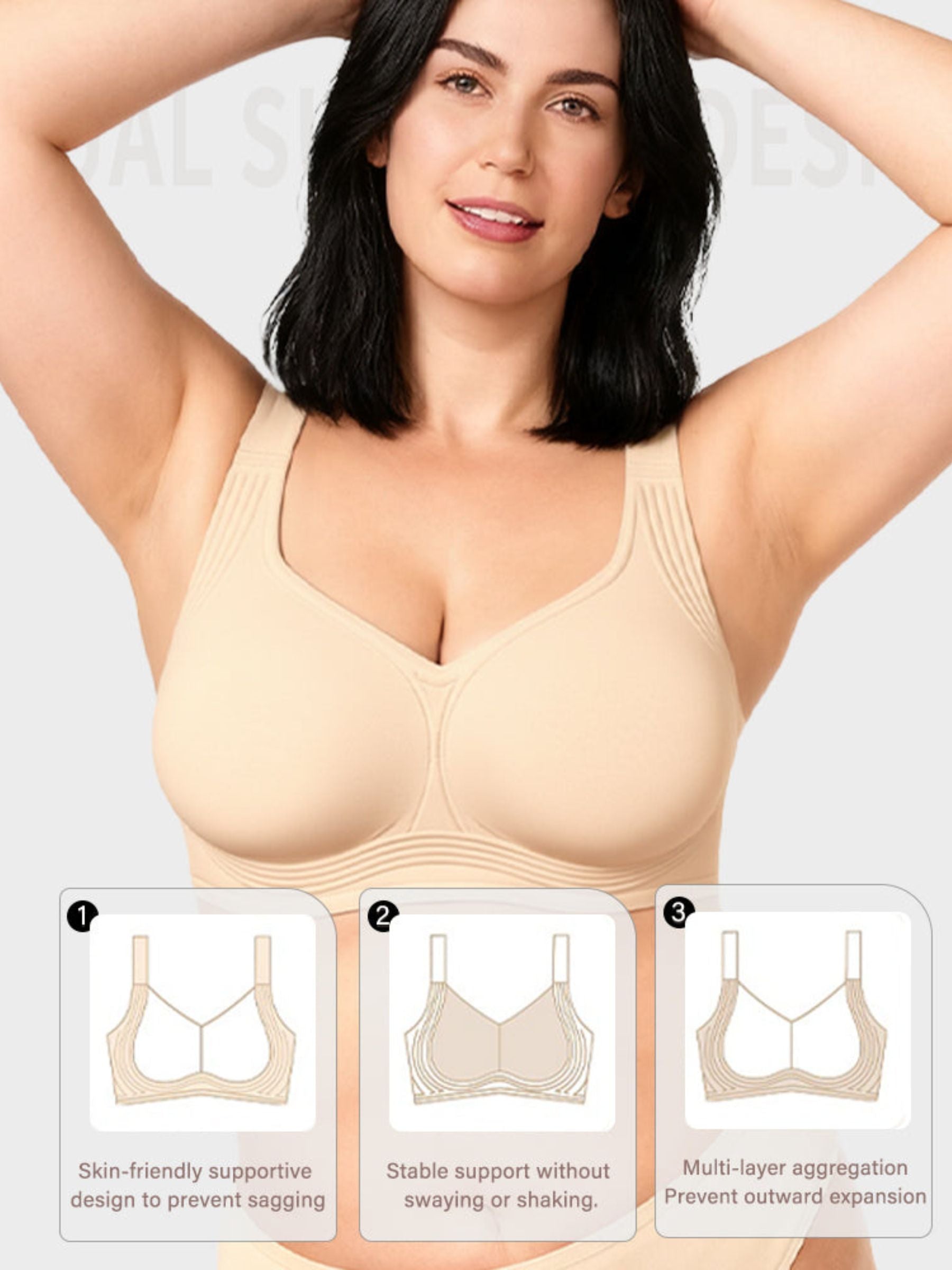 Comfortable Wireless Full Coverage Jelly Smoothing Bra
