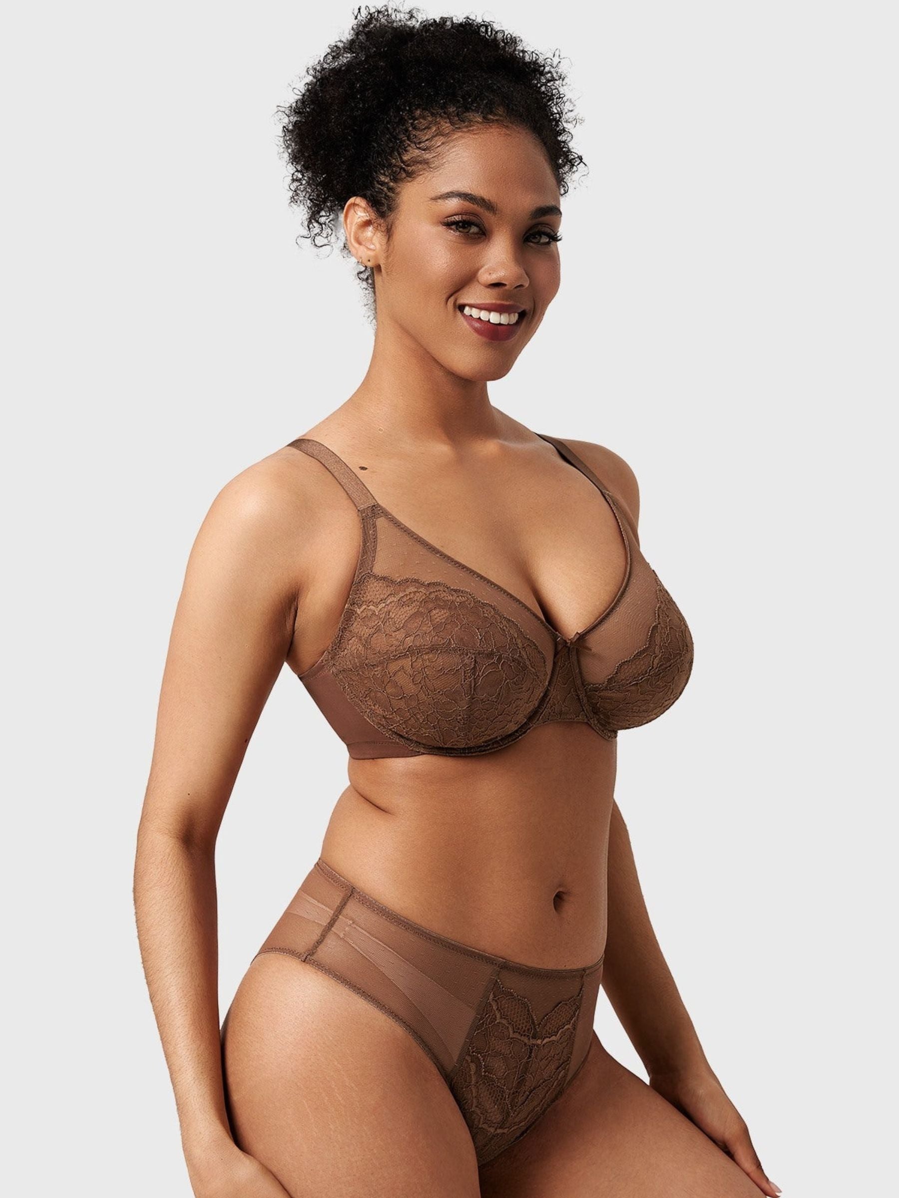Enchante Lace Unlined Full Coverage Underwire Bra