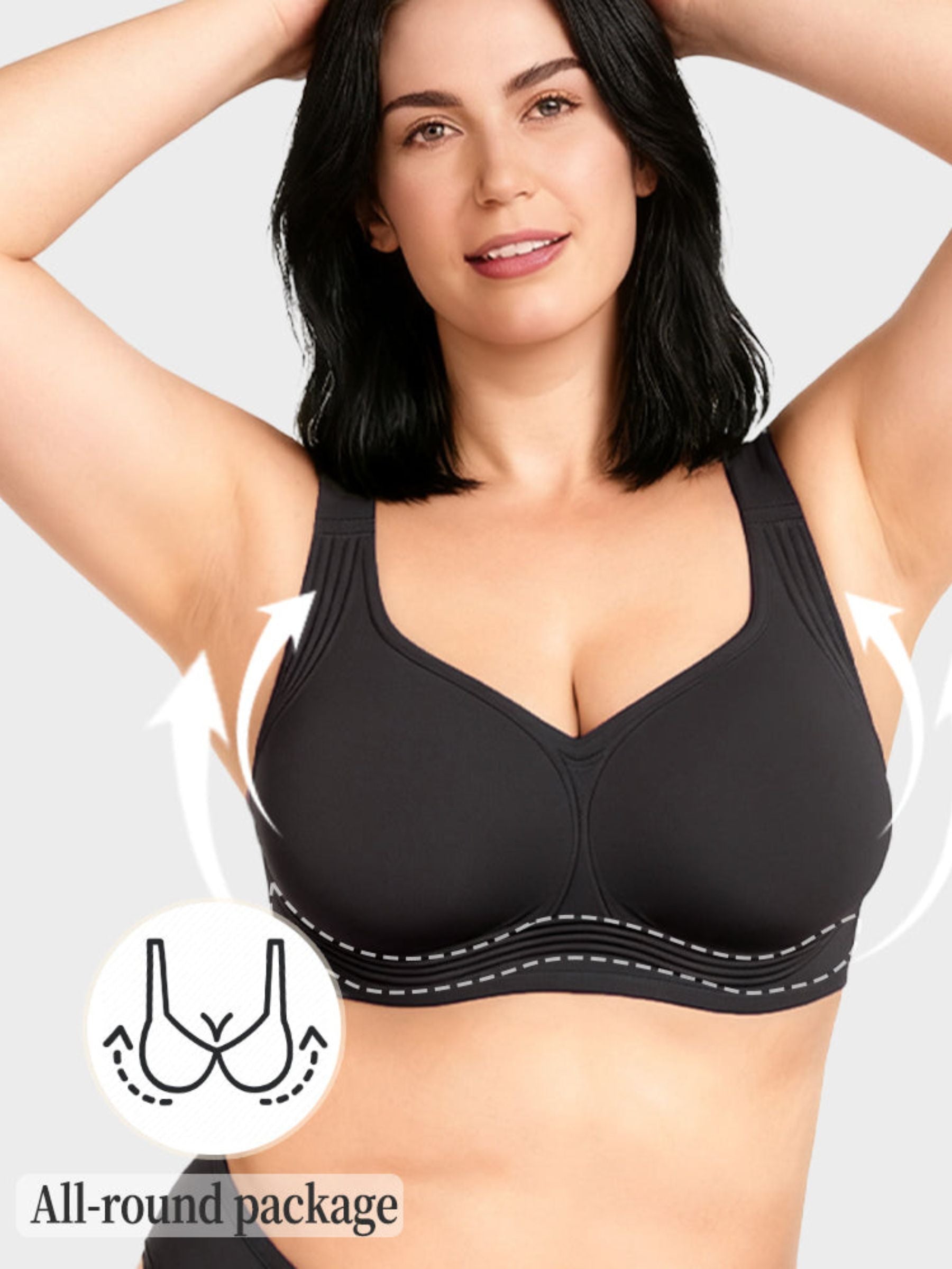 Comfortable Wireless Full Coverage Jelly Smoothing Bra