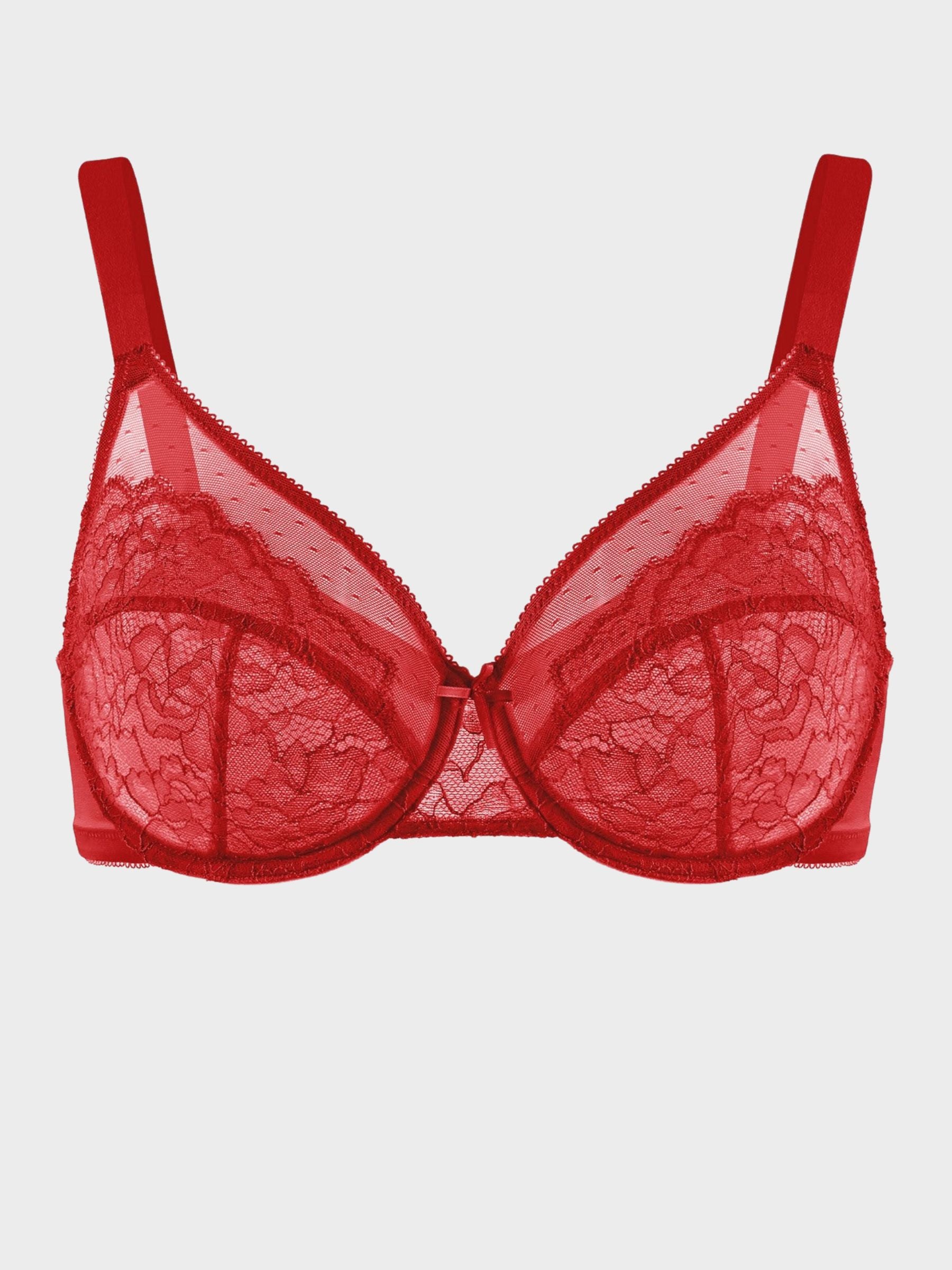 Enchante Lace Unlined Full Coverage Underwire Bra
